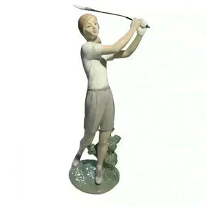 Vintage Lladró A‎ Perfect Drive #6550 Figurine Retired Golf Sculpture in Box